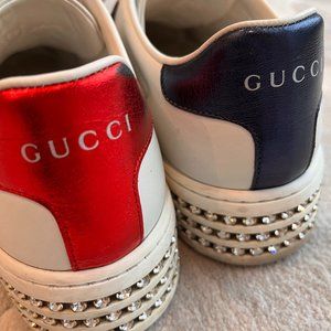 Gucci Ace sneakers with crystals  White